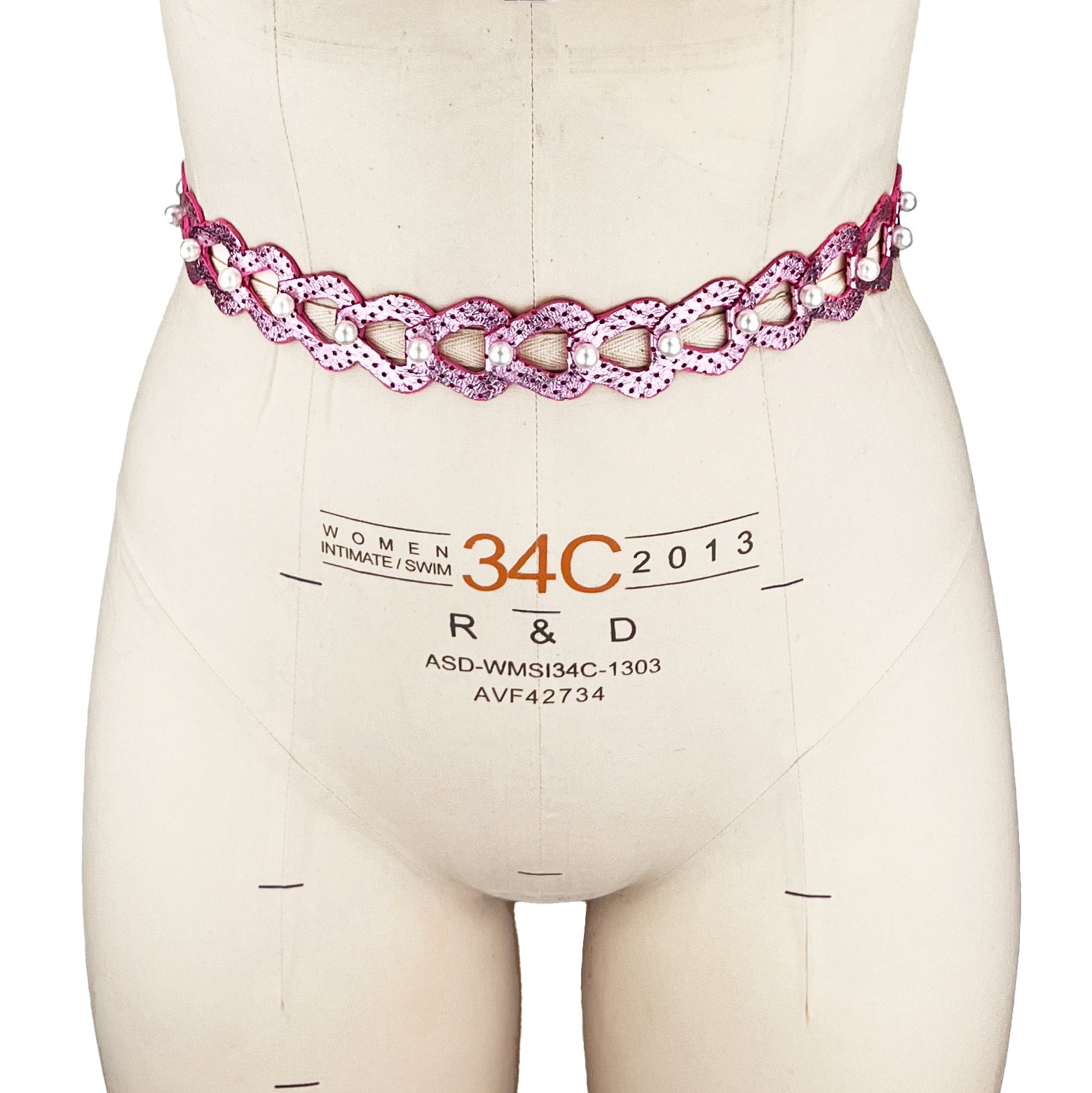 "Leather As Lace" Belt with Pearls